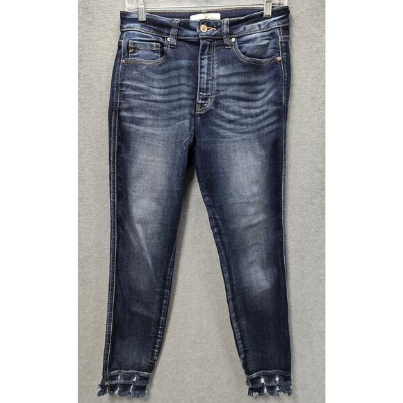 Kancan Dark Wash High Rise Stretch Jeans Size 28 - Picture 1 of 5